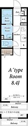 リブリ・栖 2階1Kの間取り