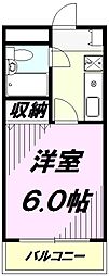 メゾン・ド・オンブラージュ 1Kの間取図画像