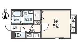 アリエッタ光が丘 1Kの間取図画像