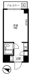 スカイコート西新宿 ワンルームの間取図画像