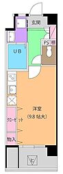 GRACIA武蔵中原 ワンルームの間取図画像
