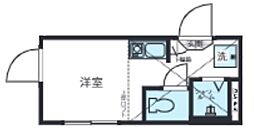 Nano北新宿2 1階ワンルームの間取り