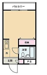 レジデンス明大前 3階ワンルームの間取り