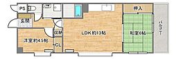 ふぁみーゆ戸越 2DKの間取図画像