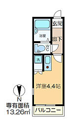アクア柴又駅前 ワンルームの間取図画像