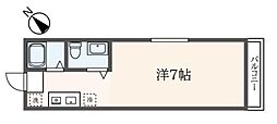 パークアベニュー小平2nd ワンルームの間取図画像