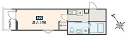 相模原市南区旭町アパート 1Kの間取図画像