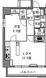 エスレジデンス新御徒町ウエスト 4階1LDKの間取り