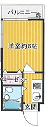 グレースコート 1Kの間取図画像