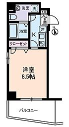 フェニックスII・アムス亀戸 5階1Kの間取り