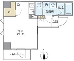 プルミエ秋葉原イースト 1Kの間取図画像
