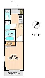 ソレイユスカイツリー 1Kの間取図画像