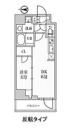 シーズンフラッツ住吉 6階1LDKの間取り