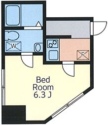 アザーレ・キュリオス新宿区中井 1階1Kの間取り