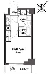 BPRレジデンス南行徳 2階1Kの間取り