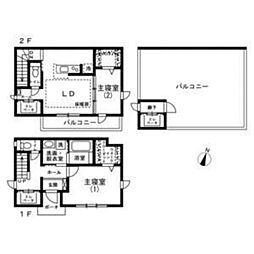 ヴィエンナ 2階2LDKの間取り