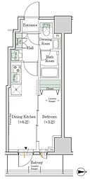 ワンルーフレジデンス新御徒町 9階1DKの間取り