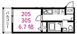 キャメル南古谷駅前通C 1Kの間取図画像