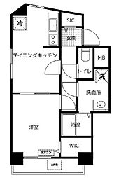 ドゥマン・ドミール 1DKの間取図画像