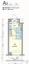 ヴェルト木場マリナコート 1Kの間取図画像