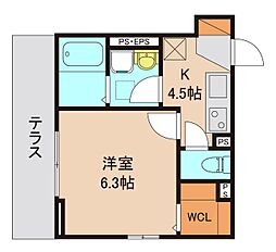 アーバンライフ妙典 1階1Kの間取り