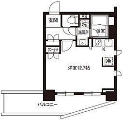 レジディア御茶ノ水 12階ワンルームの間取り