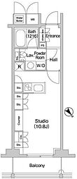 コンフォリア北参道 ワンルームの間取図画像