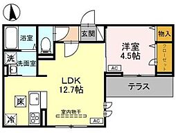 エミネンス 1LDKの間取図画像