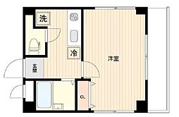 ザ・レジデンス行徳III 6階1Kの間取り