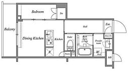 ACP Residence 中延 1階1DKの間取り