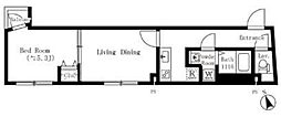 クレアティフ池袋本町 1LDKの間取図画像