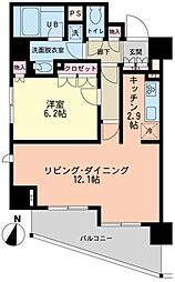 エスティメゾン赤羽 9階1LDKの間取り