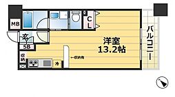 JR東海道・山陽本線 神戸駅 徒歩4分の賃貸マンション 3階1Kの間取り
