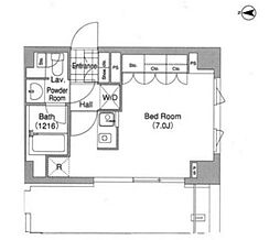 コンフォリア大山 9階ワンルームの間取り