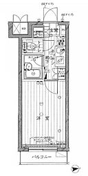 ルーブル荻窪参番館 3階1Kの間取り