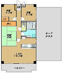 朝日プラザモンターニュ北神戸 3LDKの間取図画像