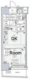 メイクス西新井大師 1DKの間取図画像