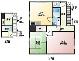 平山ビル 2LDKの間取図画像