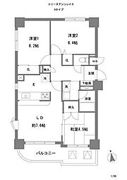コリーヌアンソレイエ 3LDKの間取図画像