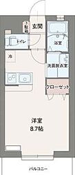 セレッソ十間坂 ワンルームの間取図画像