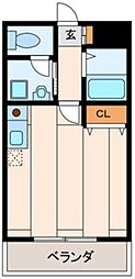 Vertehatayamatms ワンルームの間取図画像