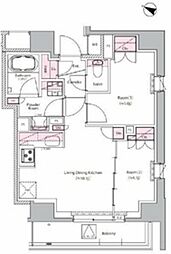 SYFORME NEXT MUKOJIMA 12階2LDKの間取り