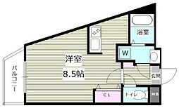 コンフォートレジデンス 3階ワンルームの間取り