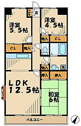 富志正（フジショウ） 5階3LDKの間取り