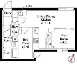 エルファーロ西新宿五丁目III 2LDKの間取図画像