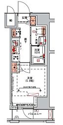 ハーモニーレジデンス山手大塚002 13階1Kの間取り