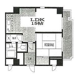 三越東中野マンション 1LDKの間取図画像