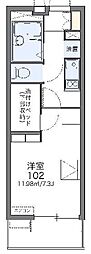 レオパレスメゾン五月館 1Kの間取図画像