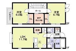 Bonne Maison 1階2SLDKの間取り