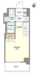 BPRレジデンス船橋本町 8階ワンルームの間取り